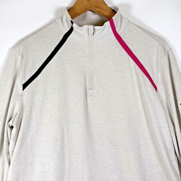 G/Fore Pullover Women XL Gray Pacific Dunes Golf Quarter Zip Lightweight Stretch - Picture 3 of 14